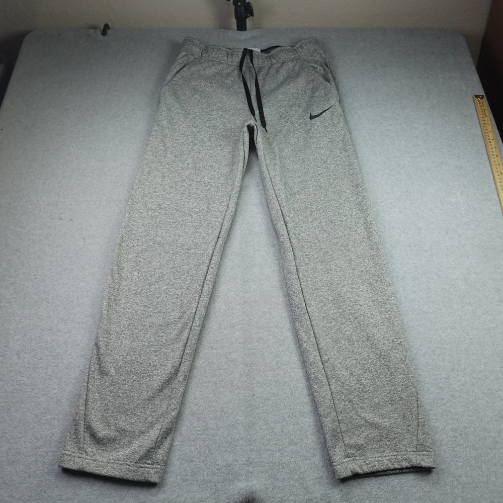 Nike Pants Mens Medium Gray Therma-Fit Athletic Sweatpants Fleece